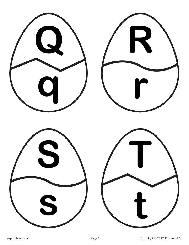 Easter Egg Alphabet Matching Game Printable Spring 