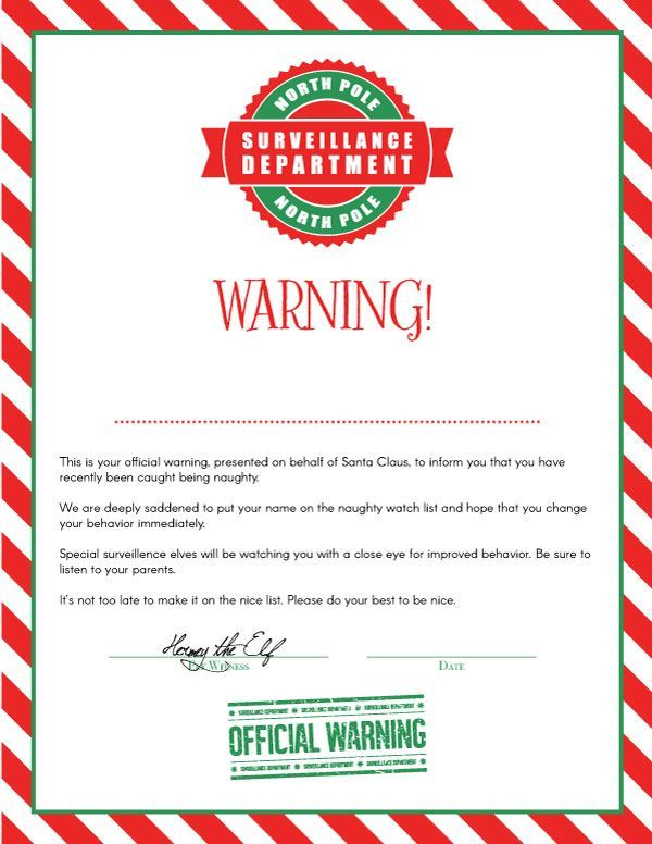 Editable Letters From Santa Naughty Kids Christmas 