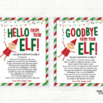 Elf Hello Letter Elf Goodbye Letter Elf Return Letter Etsy