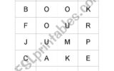 English Worksheets 4 letter Words Game