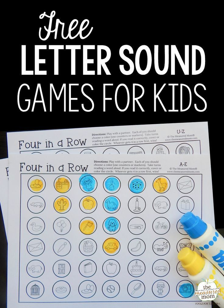 Four in a row Letter Sound Games Letter Sound Games 