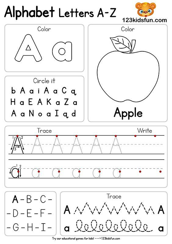 Free Alphabet Practice A Z Letter Preschool Printable 