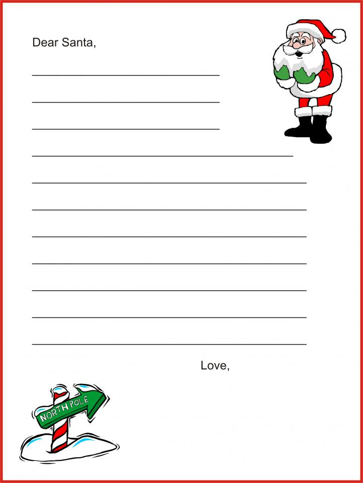 Free Christmas Printables For Kids Letters To Santa 