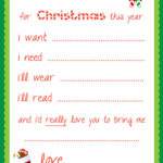 Free Dear Santa Printable Santa Letter This Might Help