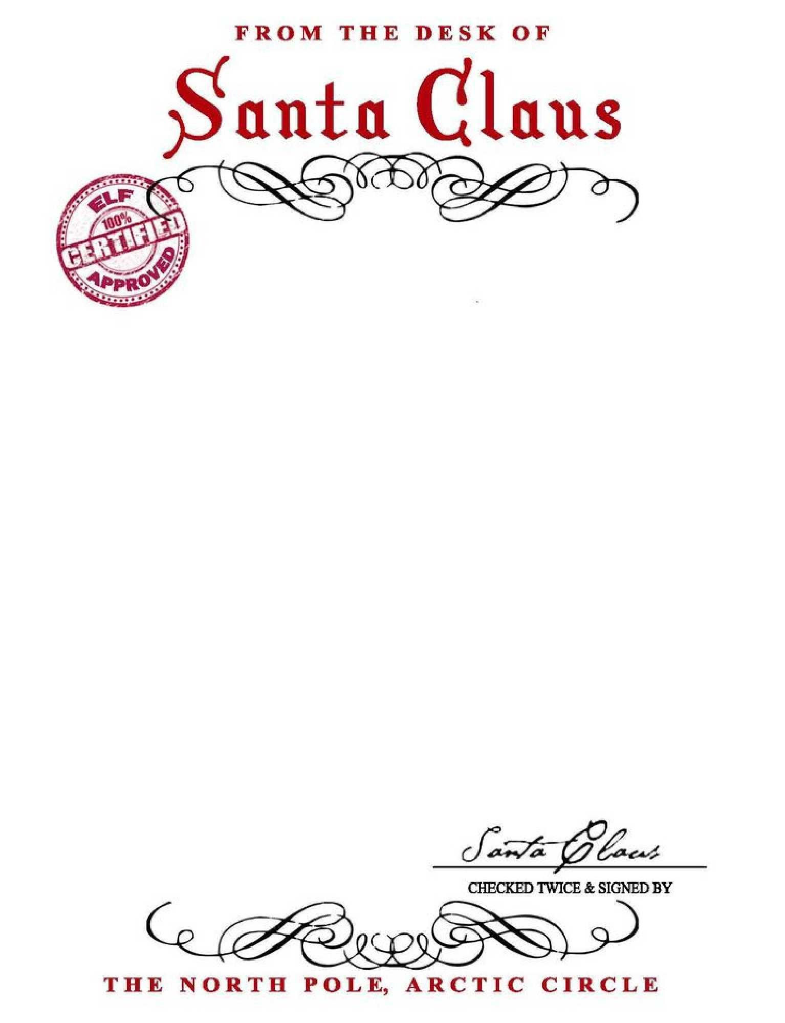 Free From Santa Letter With Santa Signature You Can Save 