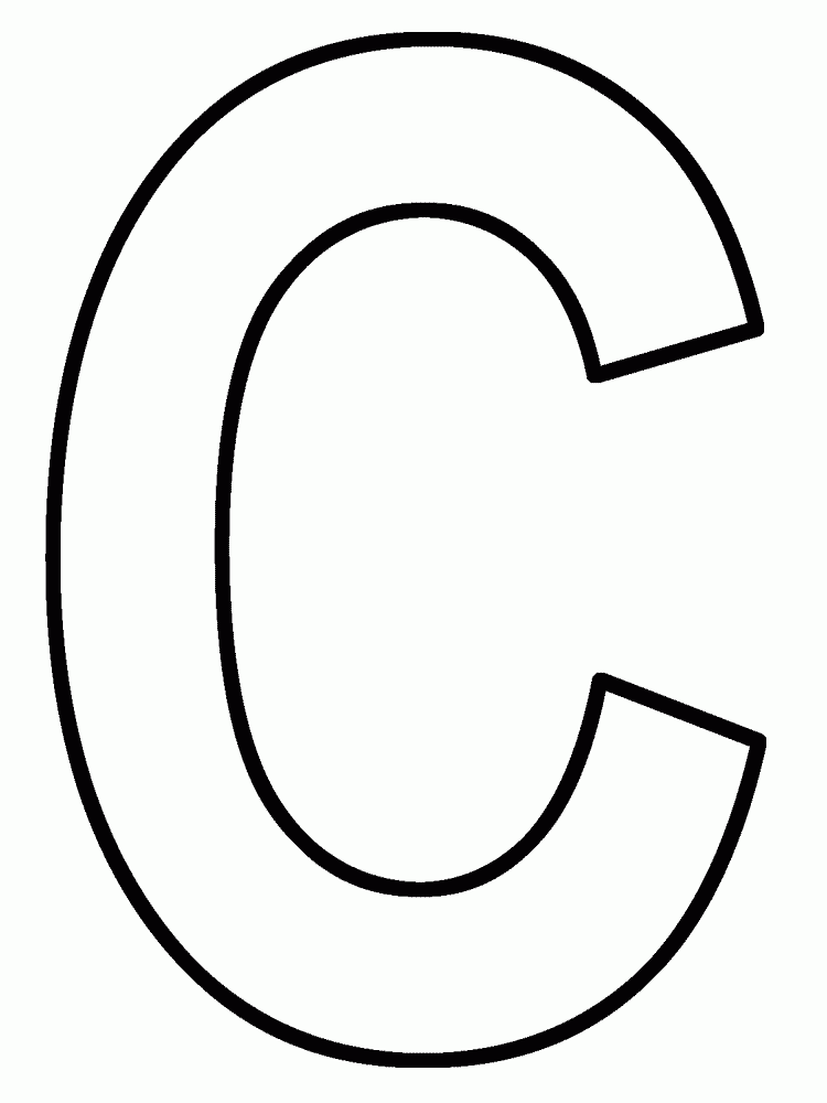 Free letter c printable coloring pages for Preschool