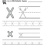 Free Letter X Alphabet Learning Worksheet For Preschool