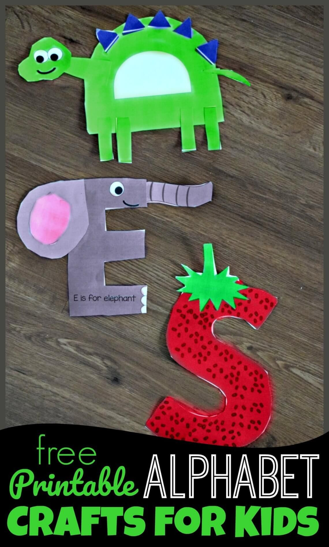 FREE Printable Alphabet Crafts For Kids Super Cute A To 