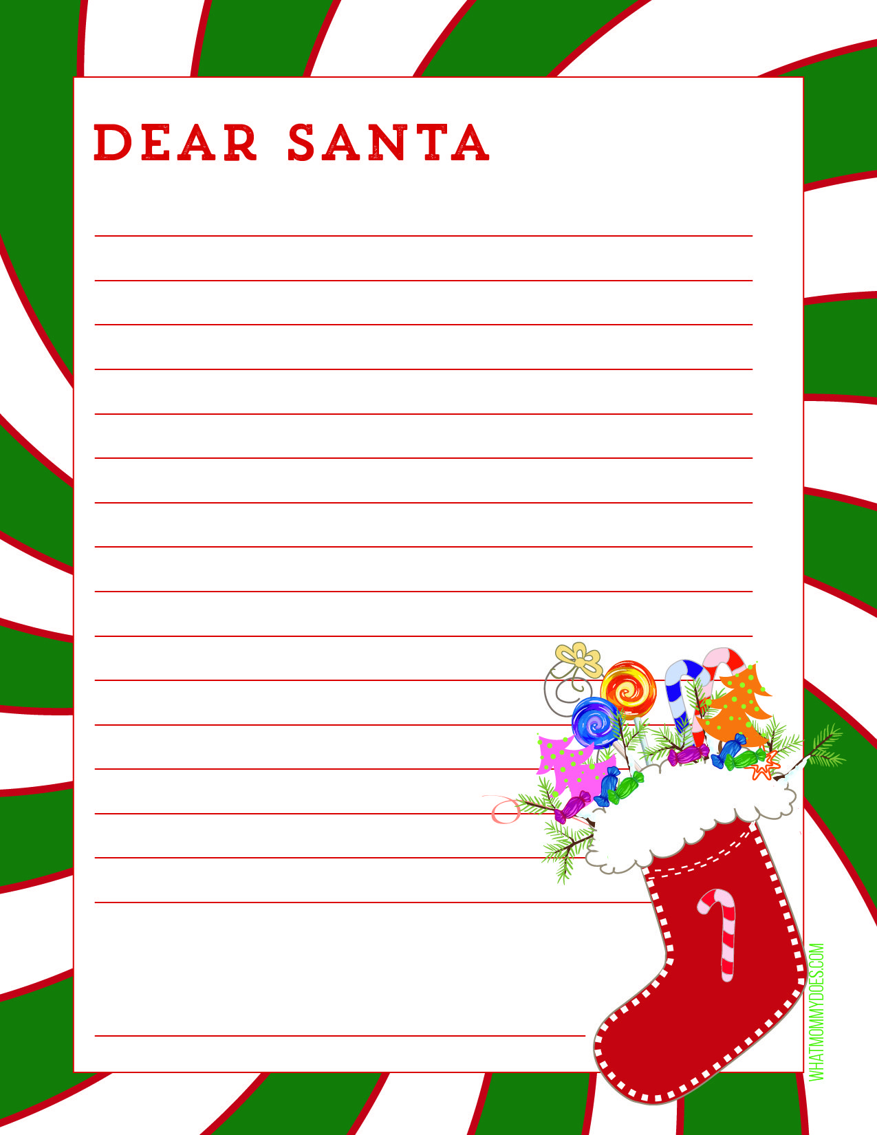 Free Printable Dear Santa Letter For Kids Dear Santa 