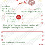 Free Printable Letter To Santa Template Writing To Santa