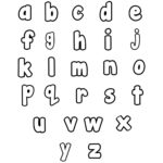 Free Printable Lowercase Bubble Letters Alphabet Stencils