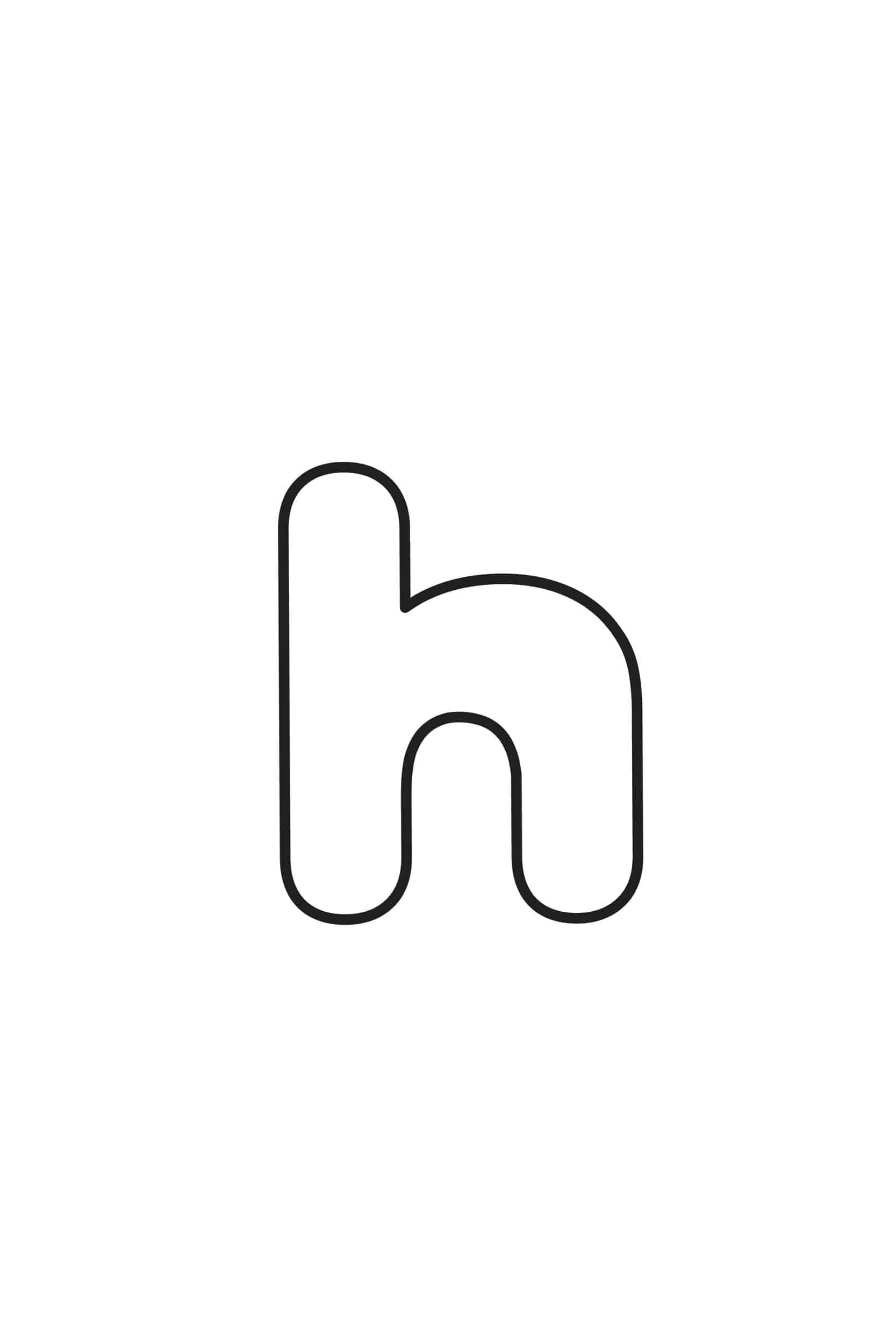 Free Printable Lowercase Bubble Letters Lowercase H