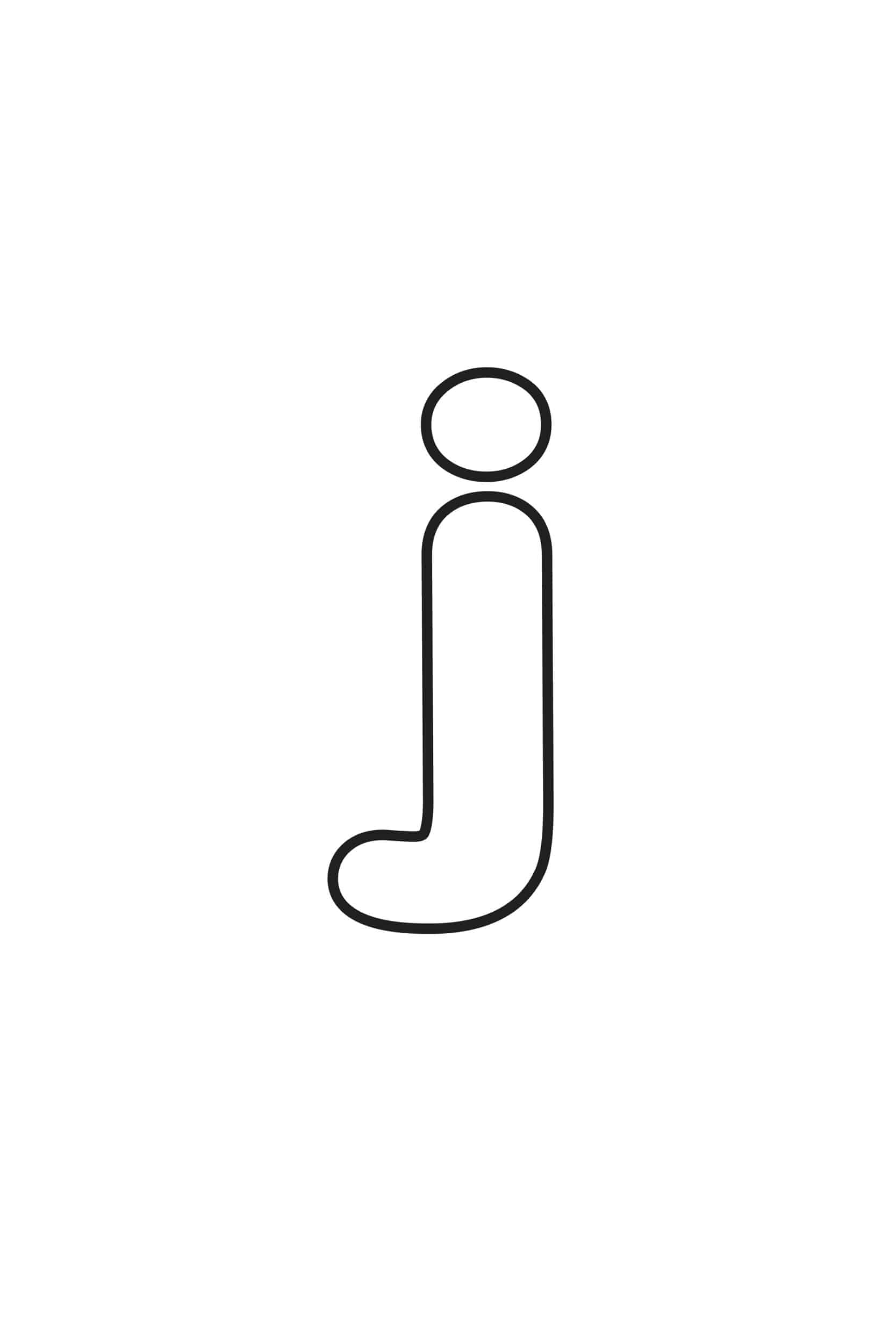 Free Printable Lowercase Bubble Letters Lowercase J 