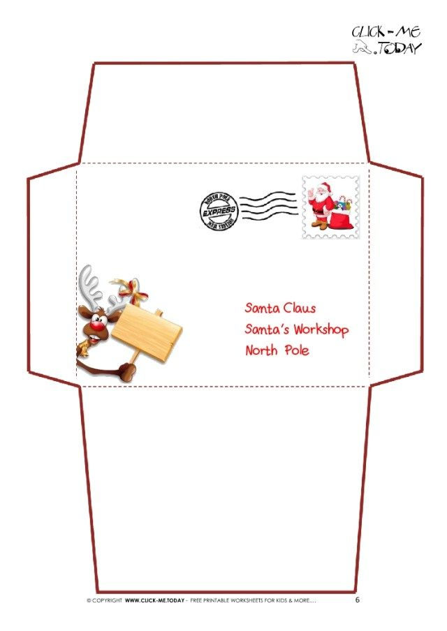 Free Printable Santa Envelopes FREE DOWNLOAD Christmas