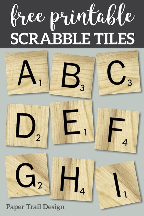 Free Printable Scrabble Letter Tiles Sign Printable 