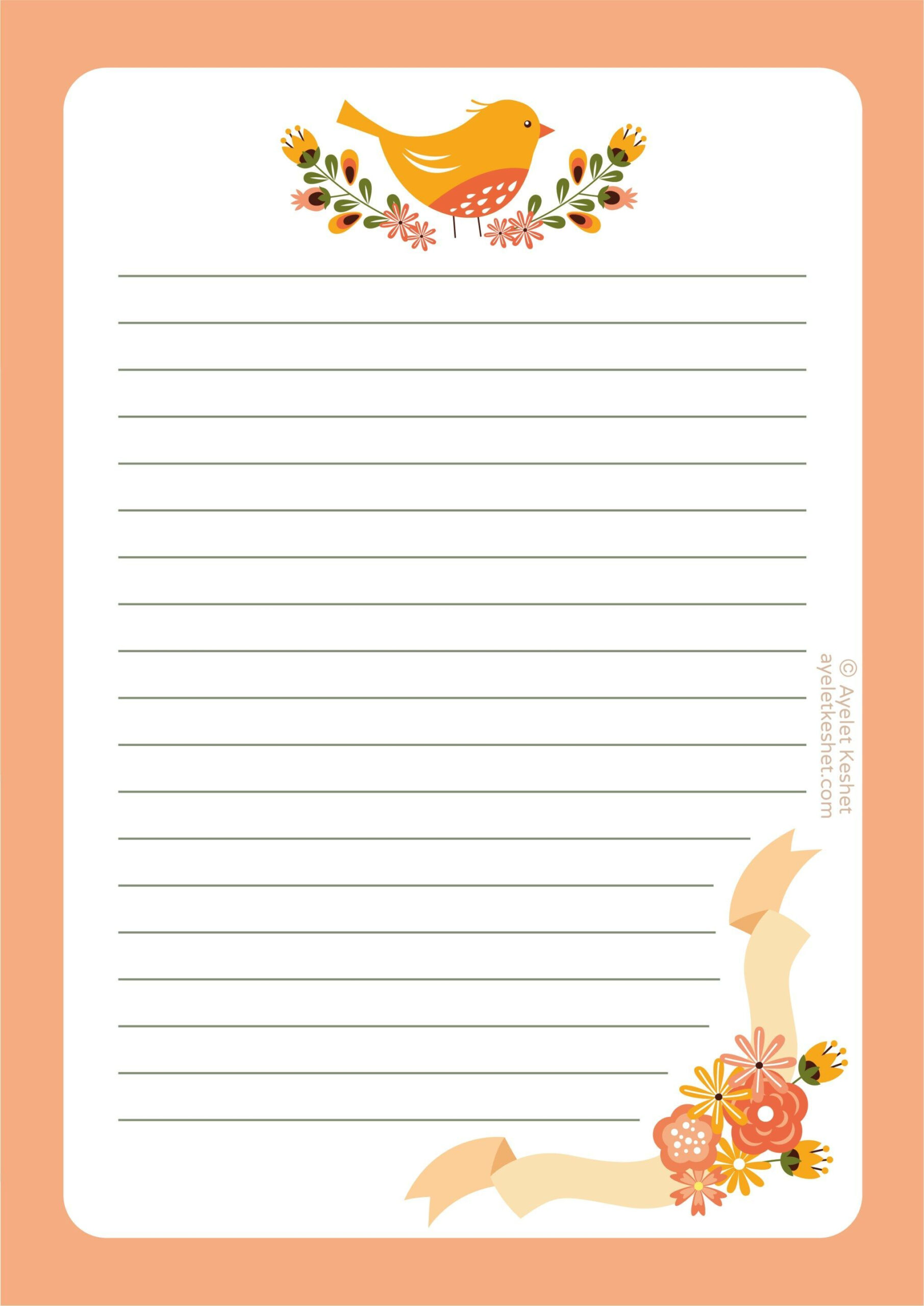 Free Printable Writing Paper Letter Paper stationery 