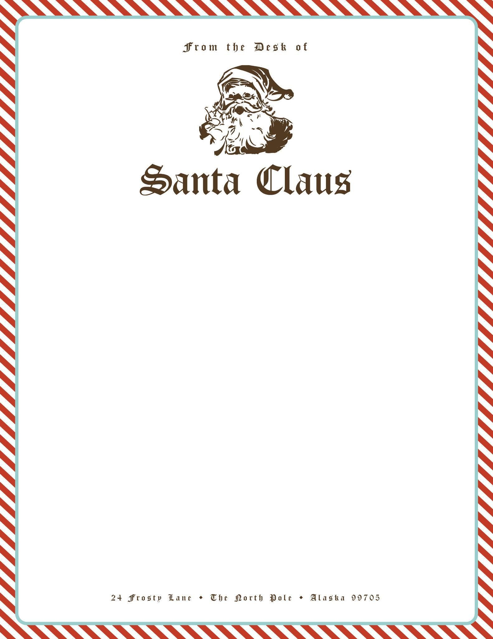 Free Santa Stationery Give Your Kids Their Very Own 