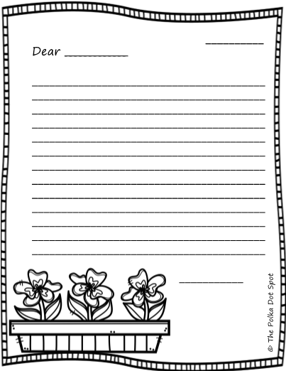 Friendly Letter Graphic Organizers