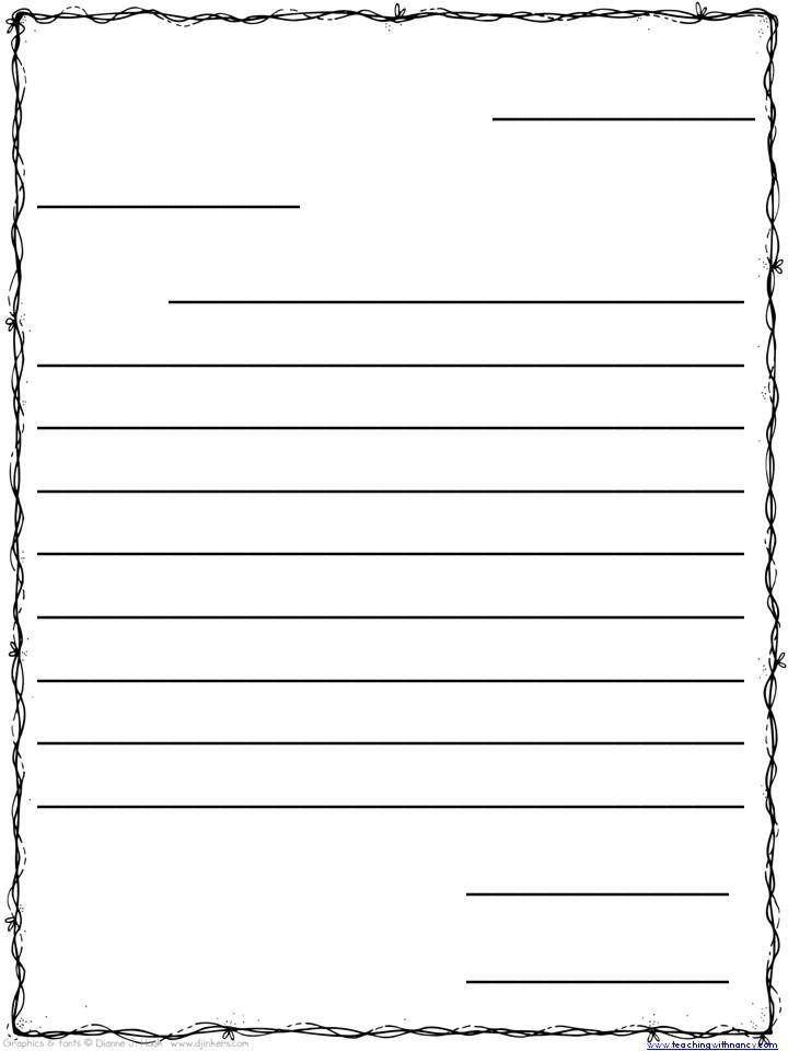 Friendly Letter Template For 3rd Grade Theveliger 