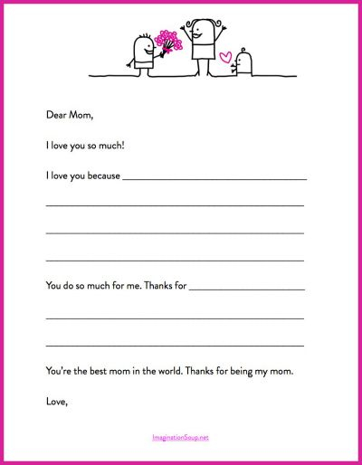Here s A Quick Mother s Day Printable Letter Template 