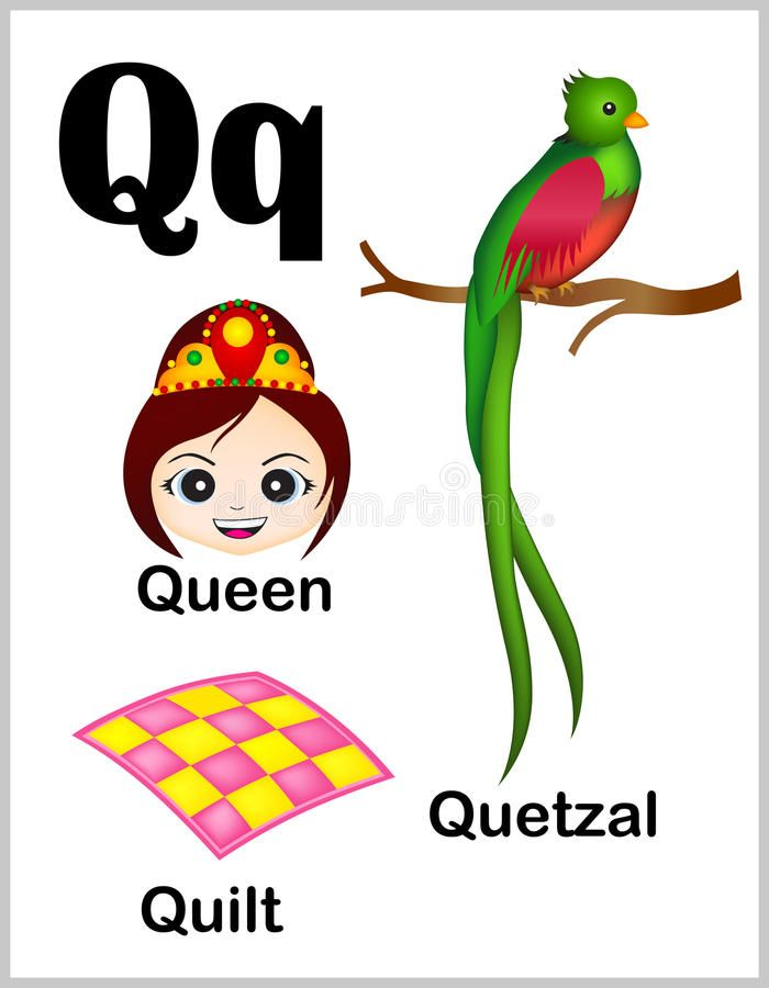 Illustration About Cute And Colorful Alphabet Letter Q 
