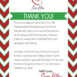 Instant Download Printable PDF Santa Thank You Letter For Elf