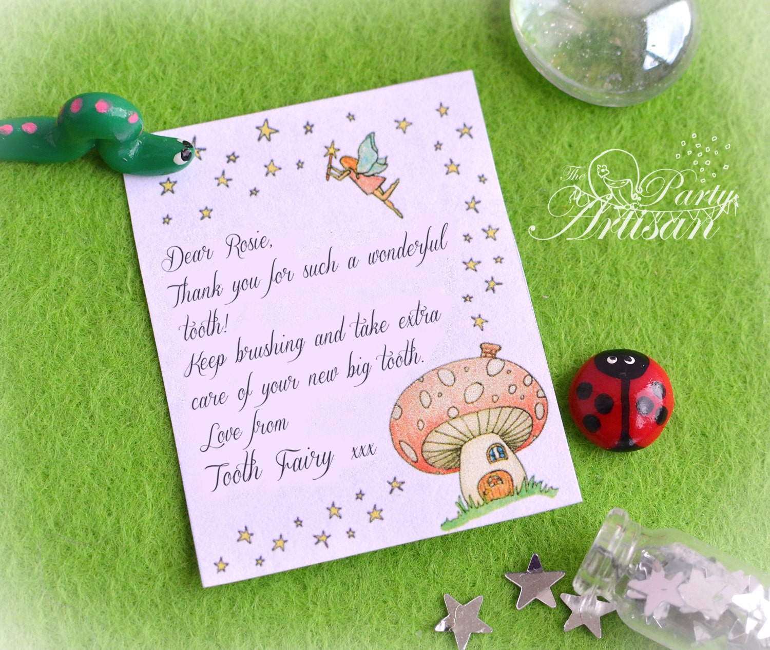 INSTANT Tiny Tooth Fairy Letter Certificate By 