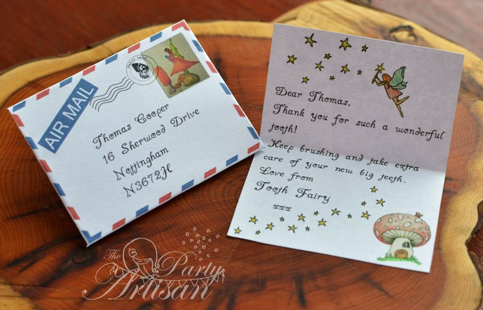 INSTANT Tiny Tooth Fairy Letter Certificate Printable 