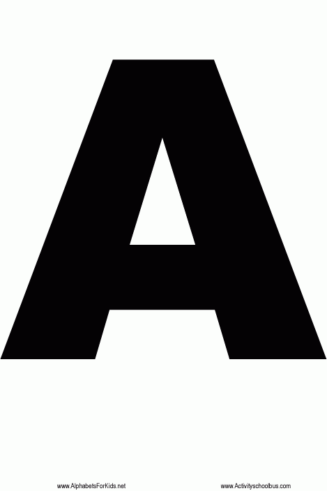 Large Alphabet Letters Printable A Afi Harfler 