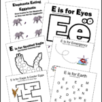 Letter E Free Alphabet Worksheets For Kids Roaming Rosie