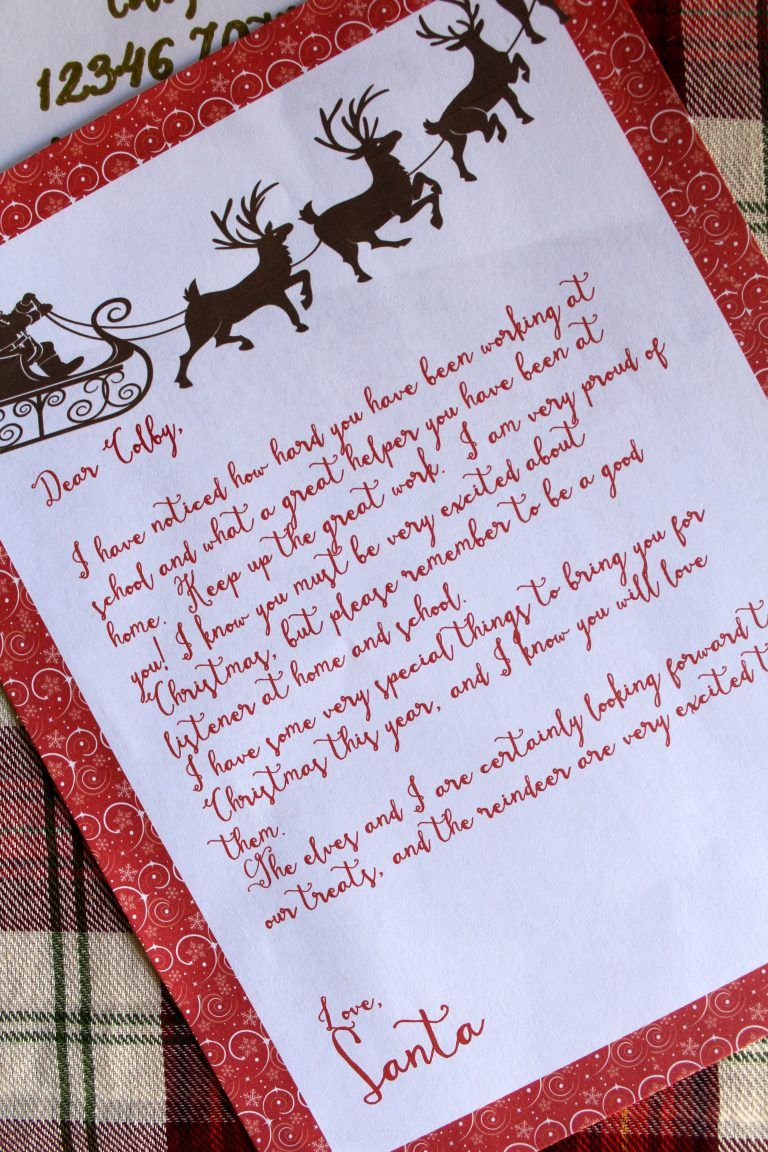 Letter From Santa Free Printable Design Dazzle Santa 