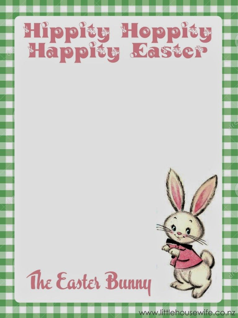 Letter From The Easter Bunny Easter Bunny Template 