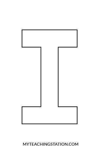 Letter I Craft Iguana Alphabet Letter Templates Letter 