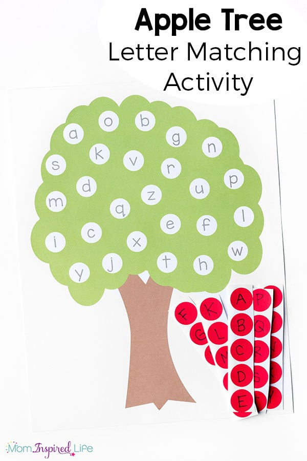 Letter Matching Apple Tree Activity With Printable