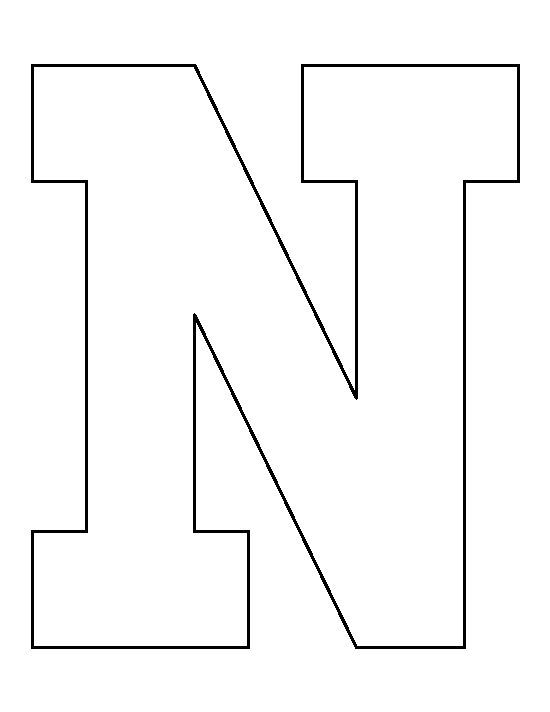 Letter N Pattern Use The Printable Outline For Crafts 
