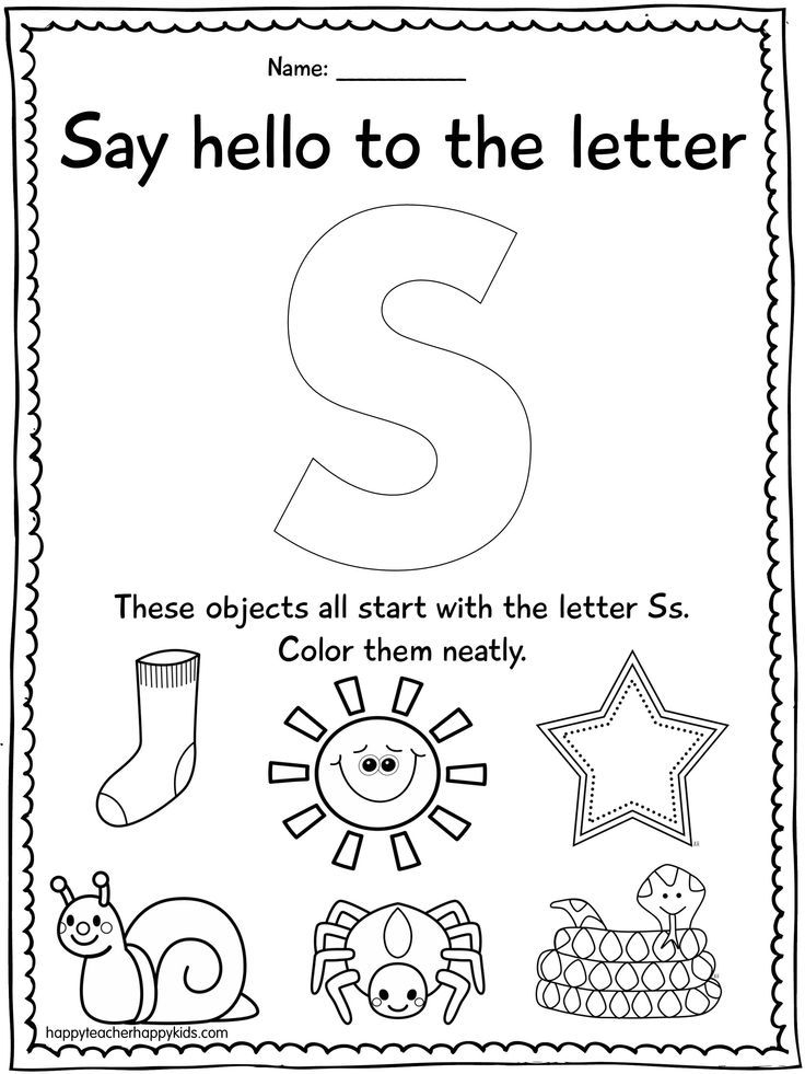 Letter S Van Sinterklaas Engels Bij Kleuters Preschool