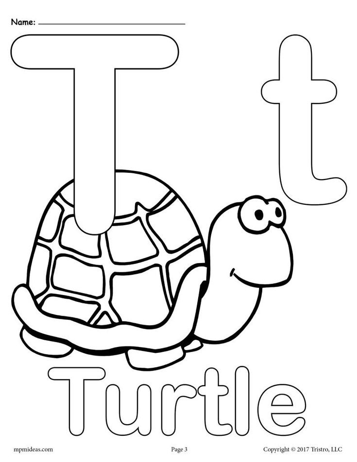Letter T Alphabet Coloring Pages 3 Printable Versions 