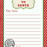 Letter To Santa Free Printable Download Santa Letter
