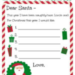 Letter To Santa Free Printable Send It Straight To The