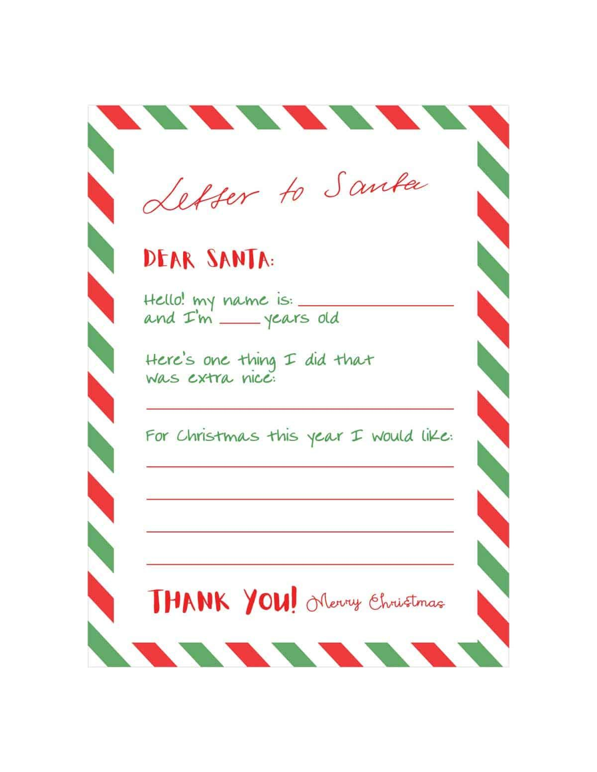 Letter To Santa Printable Free Printable Letters Free 