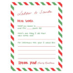 Letter To Santa Printable Free Printable Letters Free
