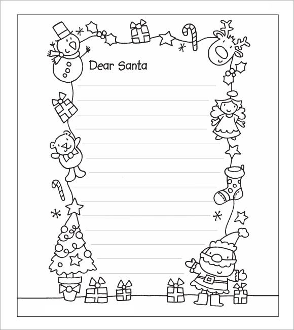 Letter To Santa Template Printable Letter To Santa 