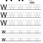 Letter W Tracing Worksheet English Alphabet Worksheets