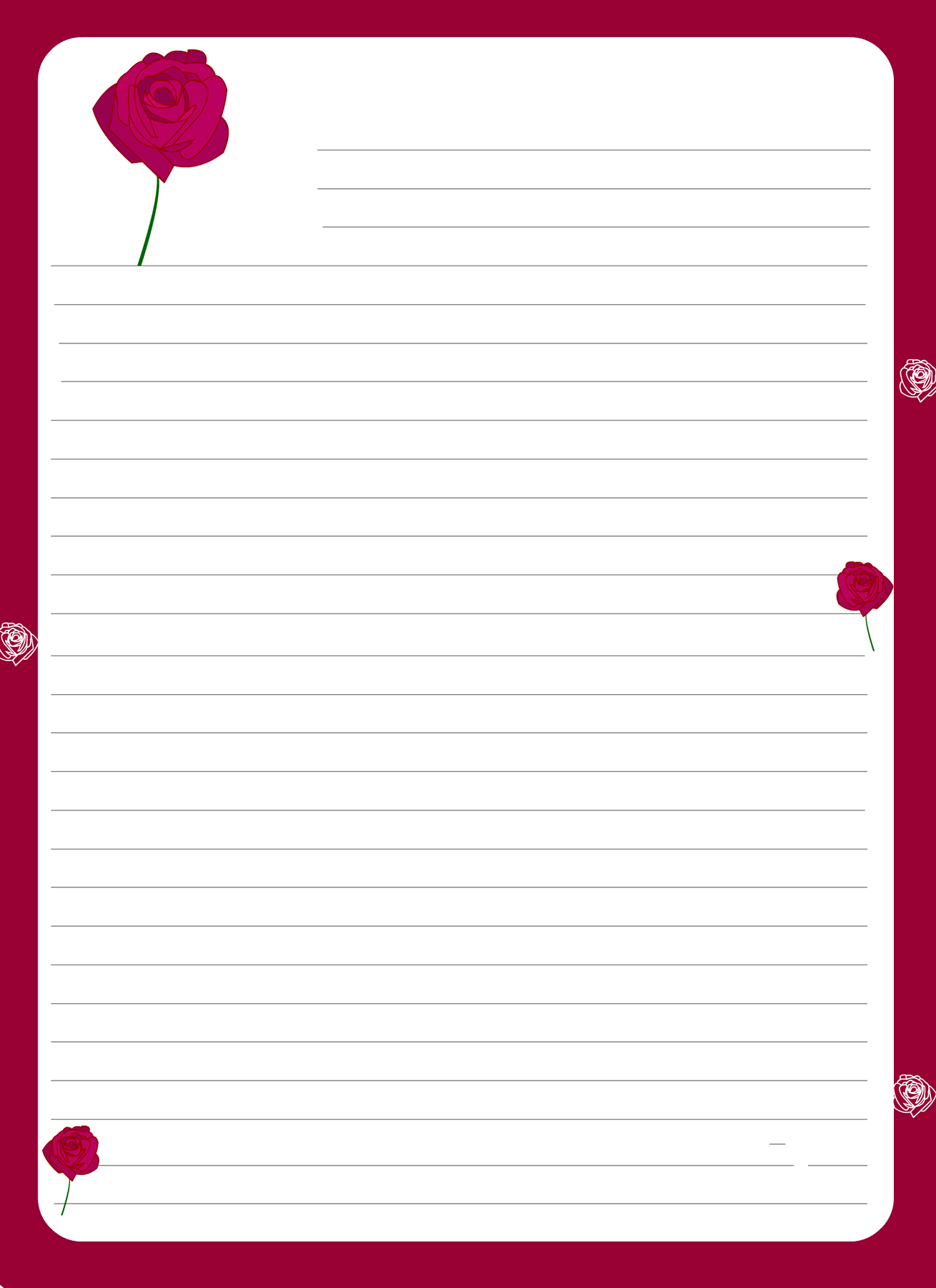 Lined Paper For Writing Letter Writing Paper Writing 