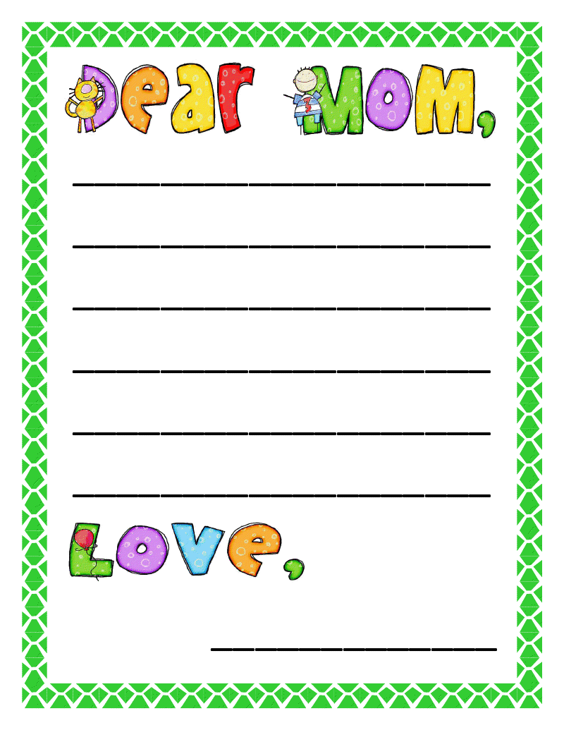 Literacy Minute Mother s Day Writing Freebie