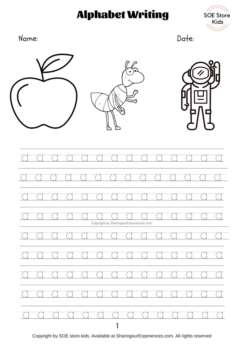 Lowercase Alphabet Writing Tracing Printables Worksheets 