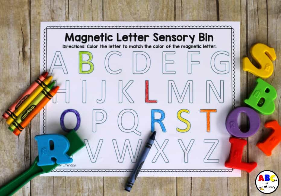 Magnetic Letter Sensory Bin For Learning The Alphabet 