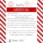Non Editable Christmas Elf Arrival Hello Letter First
