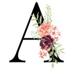 Pin On Floral Monogram Letters
