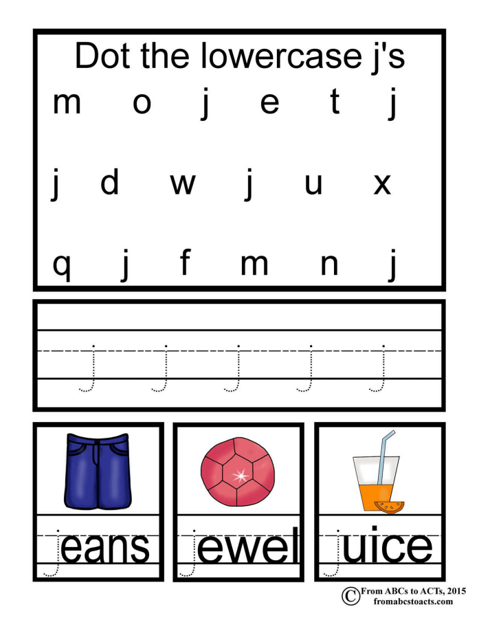 Preschool Alphabet Book Lowercase Letter J From ABCs To 